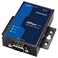 [해외] MOXA NPort 5110 ---WITHOUT--- Adapter - 1 Port Serial Device Server, 10/100 Ethernet, RS232, DB9 Male, WITHOUT Power Adapter