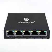 [해외] Brash Networks BN-PE905G 5-Port High Power 96W 802.3at POE Gigabit 100/1000 Switch