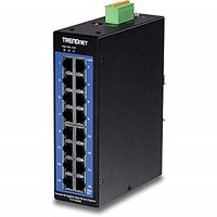 [해외] TRENDnet 16-Port Industrial Gigabit Web Smart DIN-Rail Switch, 32 Gbps Switching Capacity, IP30 Rated Housing, Lifetime Protection, TI-G160WS