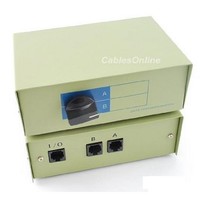 [해외] CablesOnline 2-Way A/B RJ45 Metal Rotary Manual Switch Box (SB-034)