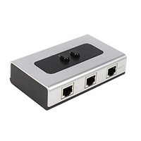 [해외] 2Port RJ45 Gigabit Ethernet RJ45 Network Switch Splitter Selector Box 100M/1000M