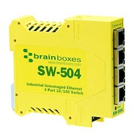 [해외] Brainboxes Switch - 4 Ports - DIN Rail mountable (SW-504)