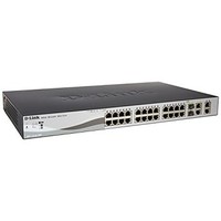 [해외] D-Link 28-Port Fast Ethernet WebSmart PoE+ Switch including 2 Gigabit BASE-T and 2 Gigabit Combo BASE-T/SFP Ports (DES-1210-28P)