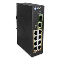 [해외] BV-Tech 10 Port PoE+ Industrial DIN Rail Switch (8 PoE+ Ports Gigabit Ethernet and SFP Uplink) – 96W – 802.3at