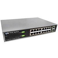 [해외] BV-Tech 18 Ports PoE/PoE+ Switch (16 PoE+ Ports 2 Gigabit Ethernet uplink) - 19 Rackmount - 130W - 802.3af/at