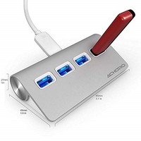 [해외] Achoro 4 USB Ports USB 3.0 - High-Speed Data Transfer Hub HUB. Premium Quality USB HUB- Compatible with MacBook, Windows, iMac, USB Flash Drive, Hard Drive, PC, and More