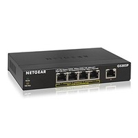 [해외] NETGEAR 5-Port Gigabit Ethernet Unmanaged Switch, Desktop, 55.5W 4xPoE, Sturdy Metal, Fanless, Plug-and-Play (GS305P)