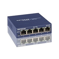 [해외] NETGEAR 5-Port Gigabit Ethernet Unmanaged Switch, Sturdy Metal, Desktop, Plug-and-Play, ProSAFE Lifetime Protection (GS105NA)