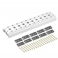 [해외] uxcell 1/4 PT Thread 10 Row Aluminum Manifold Solenoid Air Pneumatic Valve Base Socket for 4V210 Series