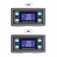 [해외] WHDTS Adjustable Signal Generator, 1Hz-150KHz 1-Channel PWM Pulse Frequency DC 3.3V-30V 5-30mA LCD Display Module