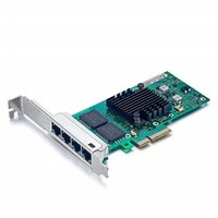 [해외] LEWZZY 4 Port RJ-45 10/100/1000Mbps PCI Express Gigabit Ethernet Server Adapter 4 Port Network Interface Controller Card, Same as Intel I350-T4