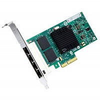 [해외] ipolex Gigabit Network Card (NIC) - I340-T4 E1G44HT for Intel 82580, PCI Express Network Adapter, 10/100/1000Mbps Quad RJ45 Ports, PCI-E 2.0 X4 for Server