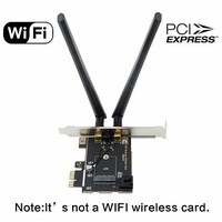 [해외] fenvi Desktop Wireless Network M.2(NGFF) Wireless Card to PCI-e 1X Adapter Converter(Converter only!!Not Including Networking card) Compact Intel 7260 8260 3160 9260 9265 NGFF M.2