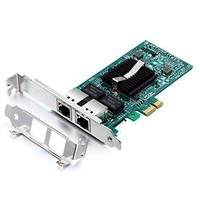 [해외] 1G Gigabit Ethernet Converged Network Adapter, Compatible Intel 82576 Dual RJ45 Port, PCI Express 2.0 X1, NIC Card for Desktop PC