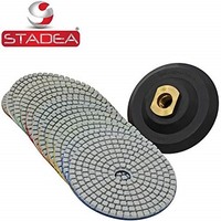 [해외] Stadea PPW182E Diamond Polishing Pads 4 Inch Wet Dry Set for Granite Quartz Concrete Marble Stone Countertop Polishing