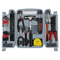 [해외] Household Hand Tools, 130 Piece Tool Set by Stalwart, Set Includes – Hammer, Wrench Set, Screwdriver Set, Pliers (Great for DIY Projects)