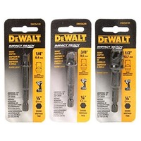 [해외] DeWalt Impact Driver Ready 3-Piece Socket Adapter Set DW2541IR, DW2542IR, DW2547IR
