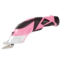 [해외] Cordless Power Scissors With Two Blades - Fabric, Leather, Carpet and Cardboard Cutter- 3.6V NiCad Lithium Ion Rechargeable Battery By Stalwart Pink