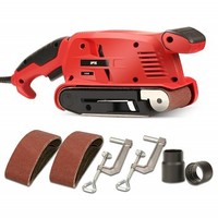 [해외] SPTA Belt Sander 3×18 Inch, 14Pcs Sanding Belts, Bench Sander with Variable-speed Control, Fixed Screw Clamp, Dust Box, Vacuum Adapter, Suit for Sanding and Grinding