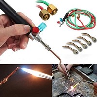 [해외] CISNO Jewelry Micro Mini Gas Little Torch Welding Soldering Gun kit with 5 tips for Oxygen Cylinders