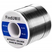 [해외] FindUWill Solder Roll, 60/40 Alloy, 0.031 Diameter,44, 1.5, 1 lb, Tin Lead Solder Wire with Rosin for Electrical Soldering (0.031inch/0.8mm-1lb)