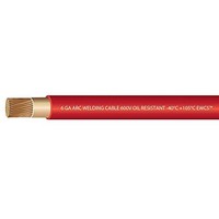 [해외] 6 Gauge Premium Extra Flexible Welding Cable 600 Volt - EWCS Brand - RED - 15 FEET - Made in the USA!