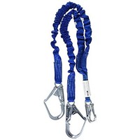 [해외] Miller by Honeywell 231MD/6FTBL 6-Feet Manyard II Shock-Absorbing Stretchable Web Lanyard with 2-1/2-Inch Locking Rebar Hook, Blue