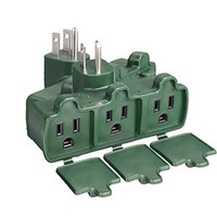 [해외] Multiplug Wall Tap Adapter (2 Pack), Fosmon 3 Outlet Indoor/Outdoor Electrical Power Socket with Safety Cover, 3-Prong 125V AC Plug ETL Listed