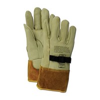 [해외] Magid Glove and Safety 60611PS-10 Magid Power Master 60611PS 12 High Voltage Leather Protector Gloves, Tan, Size 10 (1 Pair)