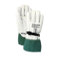 [해외] Magid Safety PowerMaster 126049 Linesman Gloves Low Voltage Leather Linesman Protector Gloves with a Gunn Cut Pattern and Gauntlet Cuff - Protector Class: 0 and 00, 13 Length, Size 9