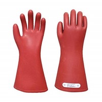 [해외] Electrical Insulated Lineman Rubber Gloves Electrician High Voltage 10KV Class 1 Hand Shape Safety Protective Work Gloves Insulating for Man Woman