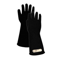 [해외] Magid Glove and Safety M0011B12 A.R.C. Natural Rubber Latex Electrical Insulating Gloves with Straight Cuff, Class 00, Size 12, 11 Length, Black (1 Pair)