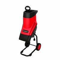 [해외] PowerSmart PS10 15-Amp Electric Garden Chipper/Shredder with Safety Locking Knob, red, Black