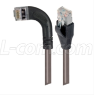 [해외] 라이트앵글페치케이블 L-com Category 5E Shielded Right Angle Patch Cable, Right Angle Left/Straight, Gray 5.0 ft   10개